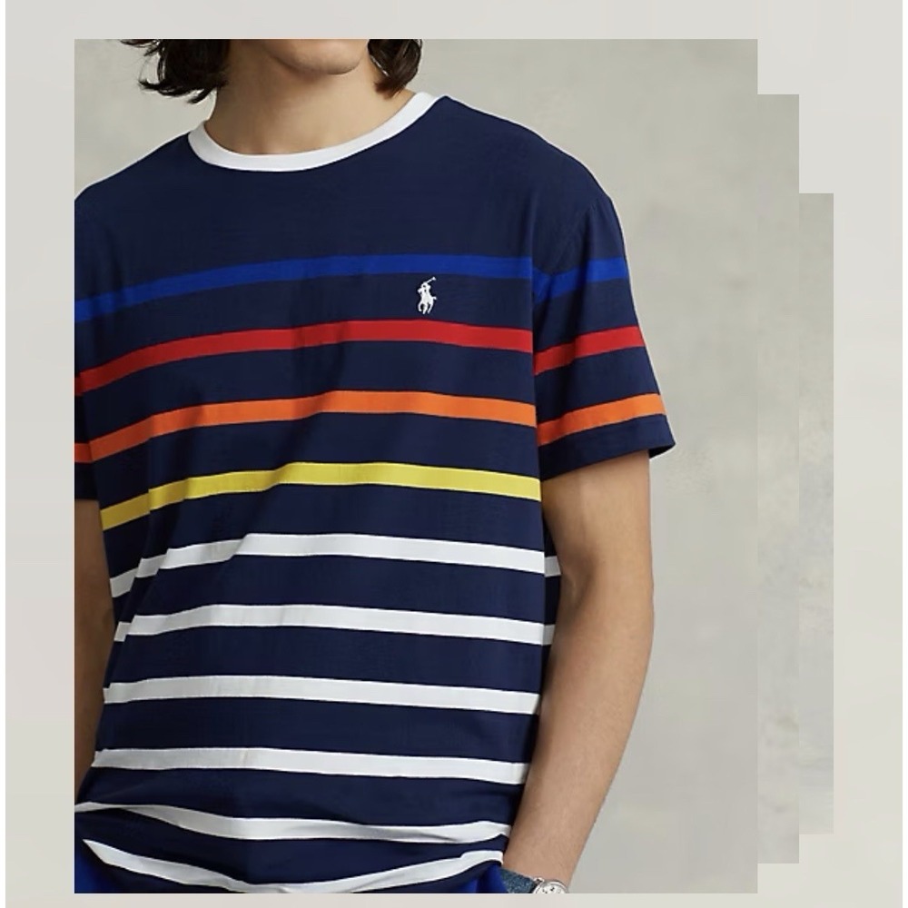Men's Polo Ralph Lauren Stripe Shirt Classic Fit Size M - Picture 7 of 9